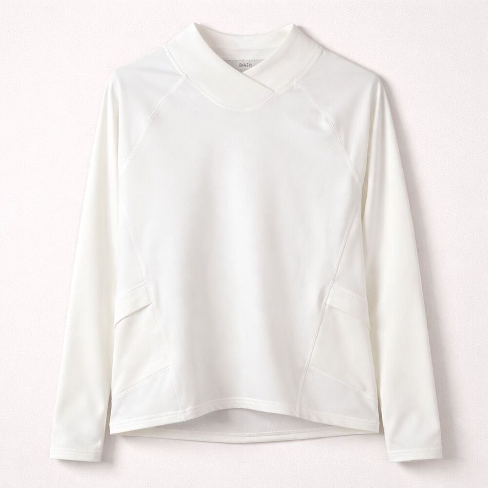 Athleta Elevated Athleisure Pullover Crossover Top Textured White XS